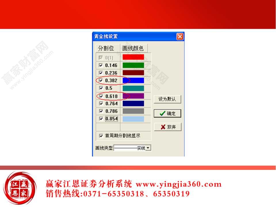 黃金線設置